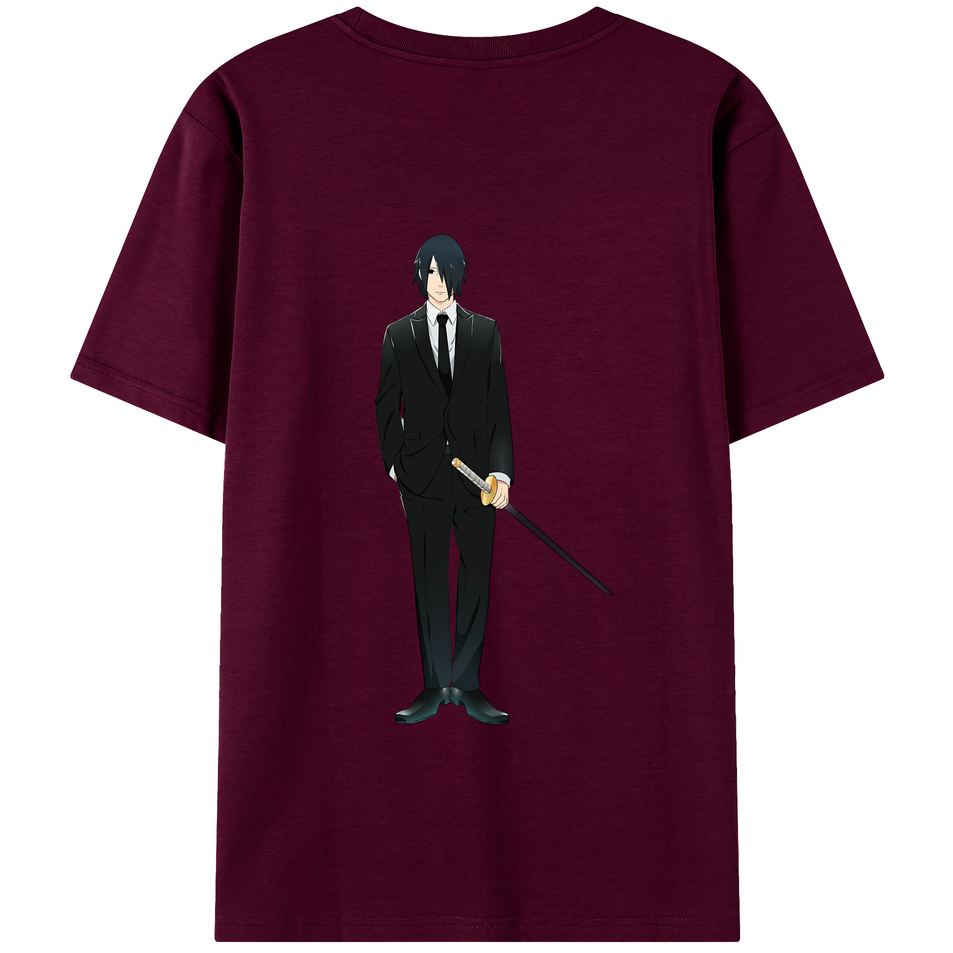 （画像用） NARUTO -ナルト- うちは サスケ Uchiha Sasuke レディース半袖Tシャツ(バックプリント)
